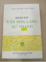 KHẢO SÁT VĂN HOÁ LÀNG XỨ THANH