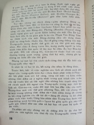 TRUNG QUỐC VÀ VIỆC GIẢI QUYẾT CUỘC CHIẾN TRANH ĐÔNG DƯƠNG LẦN THỨ NHẤT (GIƠ NE VƠ 1954)