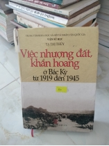 VIỆC NHƯỢNG ĐẤT KHẨN HOANG Ở BẮC KỲ TỪ 1919-1945