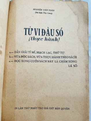 TỬ VI ĐẨU SỐ_PHƯƠNG PHÁP THỰC HÀNH CHẤM SỐ TỬ VI