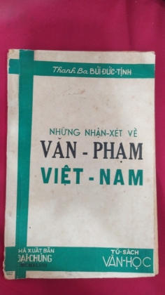 NHỮNG NHẬN XÉT VỀ VĂN PHẠM VIỆT NAM