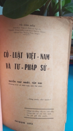 CỔ LUẬT VIỆT NAM VÀ TƯ PHÁP SỬ - VŨ VĂN MẪU