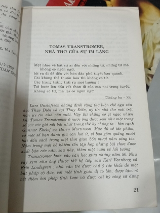 TOÀN TẬP THƠ TOMAS TRANSTOMER