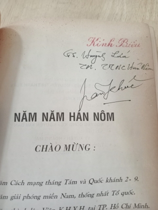 [CÓ CHỮ KÝ CỦA TÁC GIẢ] 5 NĂM HÁN NÔM 1991 - 1995