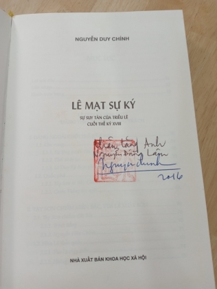 [CÓ CHỮ KÝ TÁC GIẢ] LÊ MẠT SỰ KÝ - SỰ SUY TÀN CỦA TRIỀU LÊ CUỐI THẾ KỶ XVIII