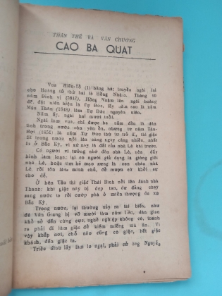 THÂN THẾ VÀ SỰ NGIỆP CAO BÁ QUÁT