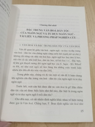 TÌM HIỂU ĐẶC TRƯNG VĂN HOÁ - DÂN TỘC CỦA NGÔN NGỮ VÀ TƯ DUY Ở NGƯỜI VIỆT