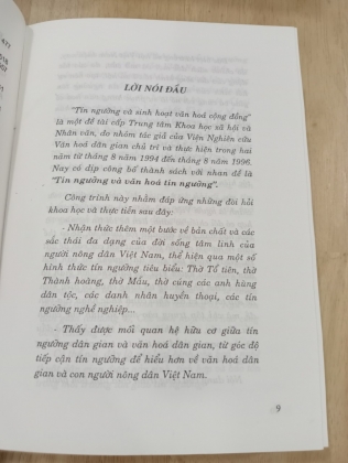 [CÓ CHỮ KÝ TÁC GIẢ] TÍN NGƯỠNG VÀ VĂN HOÁ TÍN NGƯỠNG Ở VIỆT NAM