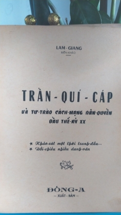 TRẦN QUÝ CÁP VÀ TƯ TRÀO CÁCH MẠNG DÂN QUYỀN ĐẦU TK XX