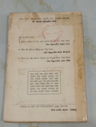 KINH NGHIỆM BẦU CỬ 1965