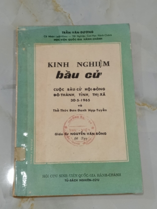 KINH NGHIỆM BẦU CỬ 1965