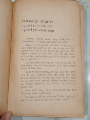 NGƯỜI TÌNH ĐẦU TIÊN NGƯỜI YÊU CUỐI CÙNG - THOMAS HARDY (NGUYỄN ĐAN TÂM DỊCH THUẬT)