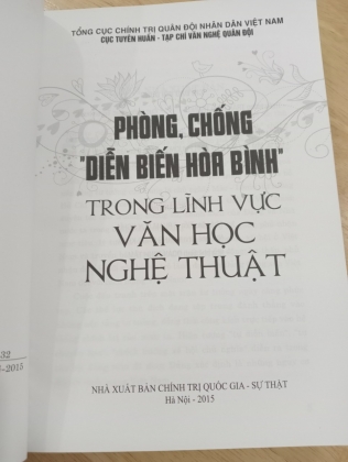 PHÒNG, CHỐNG DIỄN BIẾN HOÀ BÌNH TRONG LĨNH VỰC VĂN HỌC NGHỆ THUẬT