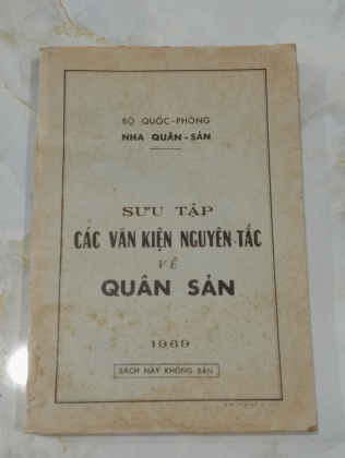 SƯU TẬP CÁC VĂN KIỆN NGUYÊN TẮC VỀ QUÂN SẢN