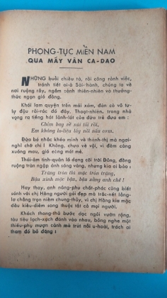 PHONG TỤC MIỀN NAM QUA MẤY VẦN CA DAO