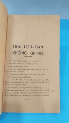 TRÁI LỰU ĐẠN KHÔNG KỊP NỔ