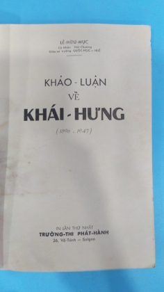 KHẢO LUẬN VỀ KHÁI HƯNG