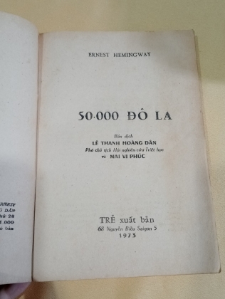 50000 ĐÔ LA - HEMINGWAY (LÊ THANH HOÀNG DÂN DỊCH)