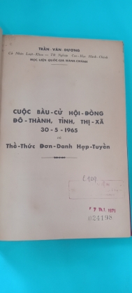 CUỘC BẦU CỬ HỘI ĐỒNG ĐÔ THÀNH TỈNH THỊ XÃ 