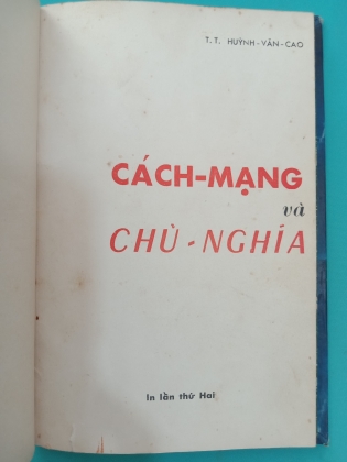 CÁCH MẠNG VÀ CHỦ NGHĨA