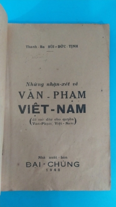 NHỮNG NHẬN XÉT VỀ VĂN PHẠM VIỆT NAM