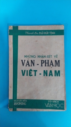 NHỮNG NHẬN XÉT VỀ VĂN PHẠM VIỆT NAM