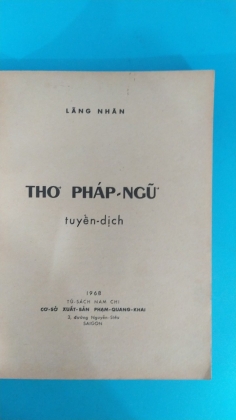 THƠ PHÁP NGỮ TUYỂN DỊCH