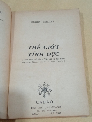 THẾ GIỚI TÍNH DỤC - HENRY MILLER