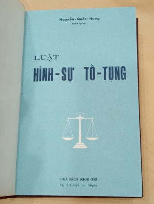 LUẬT HÌNH SỰ TỐ TỤNG