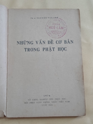 NHỮNG VẤN ĐỀ CƠ BẢN TRONG PHẬT HỌC