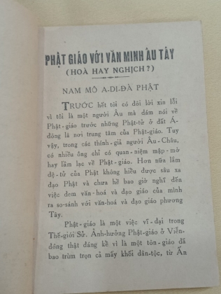 PHẬT GIÁO VỚI VĂN MINH ÂU TÂY