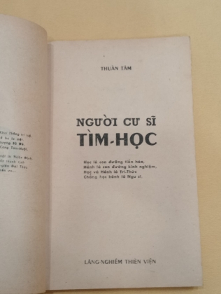 TÌM NGƯỜI CƯ SĨ TÌM HỌC