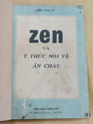 ZEN VÀ Ý THỨC NÓI VỀ ĂN CHAY - THÁI KHẮC LỄ