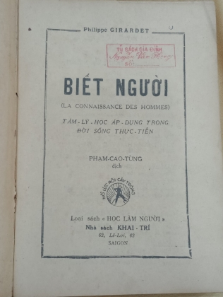 BIẾT NGƯỜI - TÂM LÝ HỌC ÁP DỤNG VÀO ĐỜI SỐNG THỰC TIỄN 