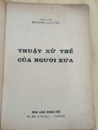 THUẬT XỬ THẾ CỦA NGƯỜI XƯA