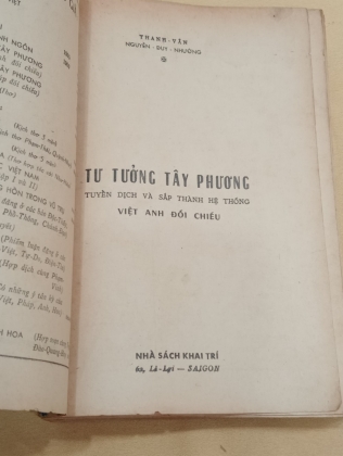 TƯ TƯỞNG TÂY PHƯƠNG