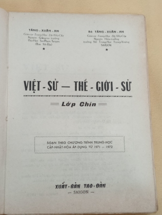 SỬ KÝ VIỆT NAM VÀ THẾ GIỚI - LỚP CHÍN