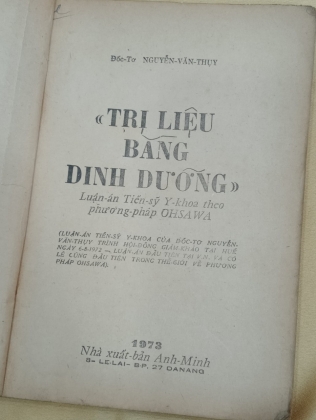 TRỊ LIỆU BẰNG DINH DƯỠNG