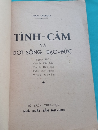 TÌNH CẢM VÀ ĐỜI SỐNG ĐẠO ĐỨC - JEAN LACROIX