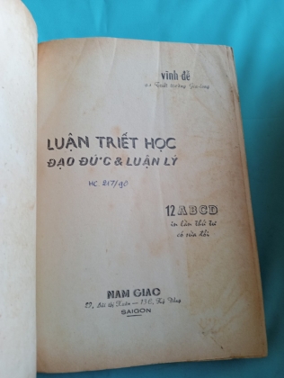 LUẬN TRIẾT LUẬN LÝ VÀ ĐẠO ĐỨC 12 ABCD - VĨNH ĐỄ