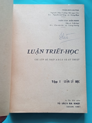 LUẬN TRIẾT HỌC TÚ TÀI II BAN ABCD TẬP I LUẬN LÝ HỌC