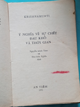 GIÁP MẶT CUỘC ĐỜI - KRISNAMUTI