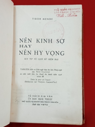 NÊN KINH SỢ HAY NÊN HY VỌNG