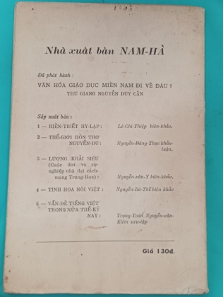 VĂN HOÁ GIÁO DỤC MIỀN NAM VIỆT NAM ĐI VỀ ĐÂU