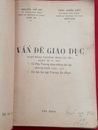 VẤN ĐỀ GIÁO DỤC