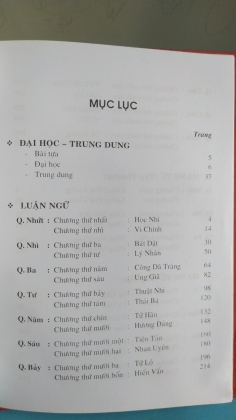 TỨ THƯ ĐẠI HỌC TRUNG DUNG LUẬN NGỮ MẠNH TỬ 