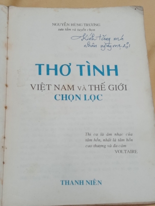 THƠ TÌNH VIỆT NAM VÀ THẾ GIỚI CHỌN LỌC