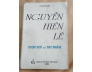NGUYỄN HIẾN LÊ CUỘC ĐỜI VÀ TÁC PHẨM
