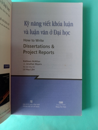 KỸ NĂNG VIẾT KHÓA LUẬN VÀ LUẬN VĂN Ở ĐẠI HỌC