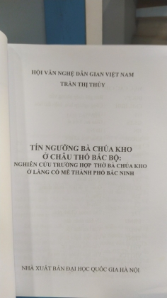 TÍN NGƯỠNG BÀ CHÚA KHO Ở CHÂU THỔ BẮC BỘ NGHIÊN CỨU TRƯỜNG HỢP THỜ BÀ CHÚA KHO Ở LÀNG CỔ MẼ, THÀNH PHỐ BẮC NINH